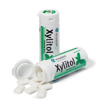 MIRADENT Zahnpflegekaugummi Xylitol Spearmint