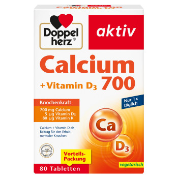 DOPPELHERZ Calcium 700+Vitamin D3 Tabletten