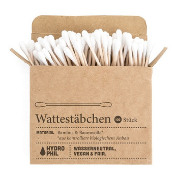 Hydrophil Wattestäbchen aus Bambus und Baumwolle