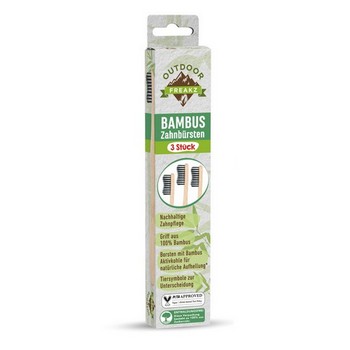 Outdoor Freakz Bambus Zahnbürsten 3er Pack